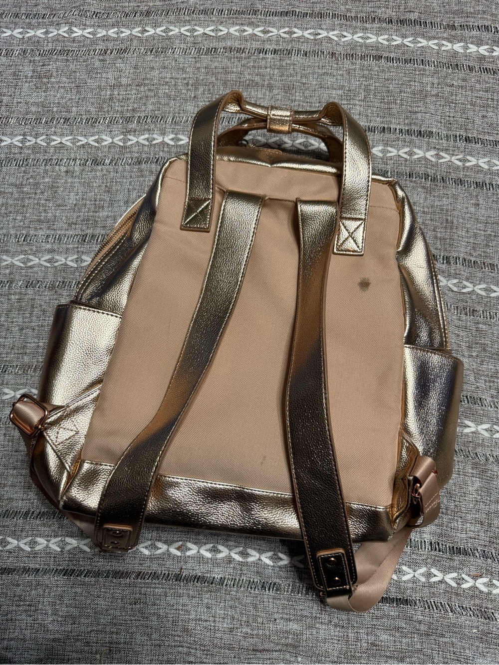Disney Rose Gold Mickey Pin Flair Backpack & Loungefly Mini Backpack Charm - Picture 4 of 8